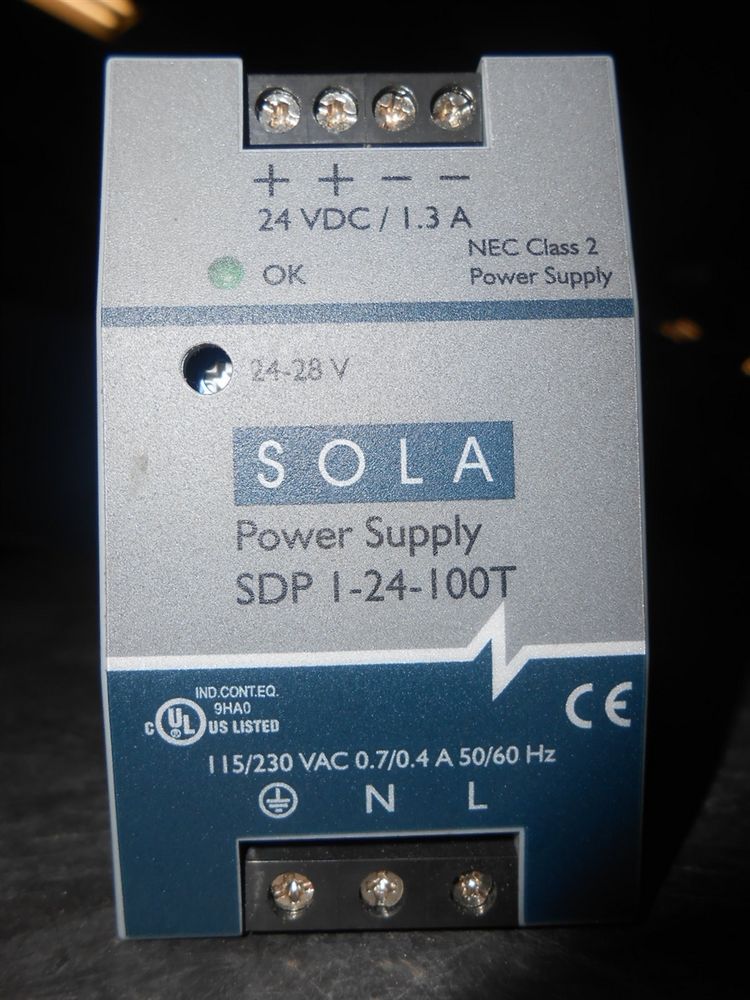 Sola Power Supply SDP 124100T, 2428V, 1.3A, 115/230VAC