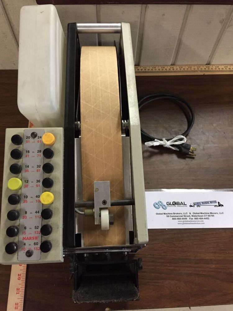 Marsh Ultra Automatic Gummed Tape Dispenser 115V, 60Hz, 4AMP For Sale