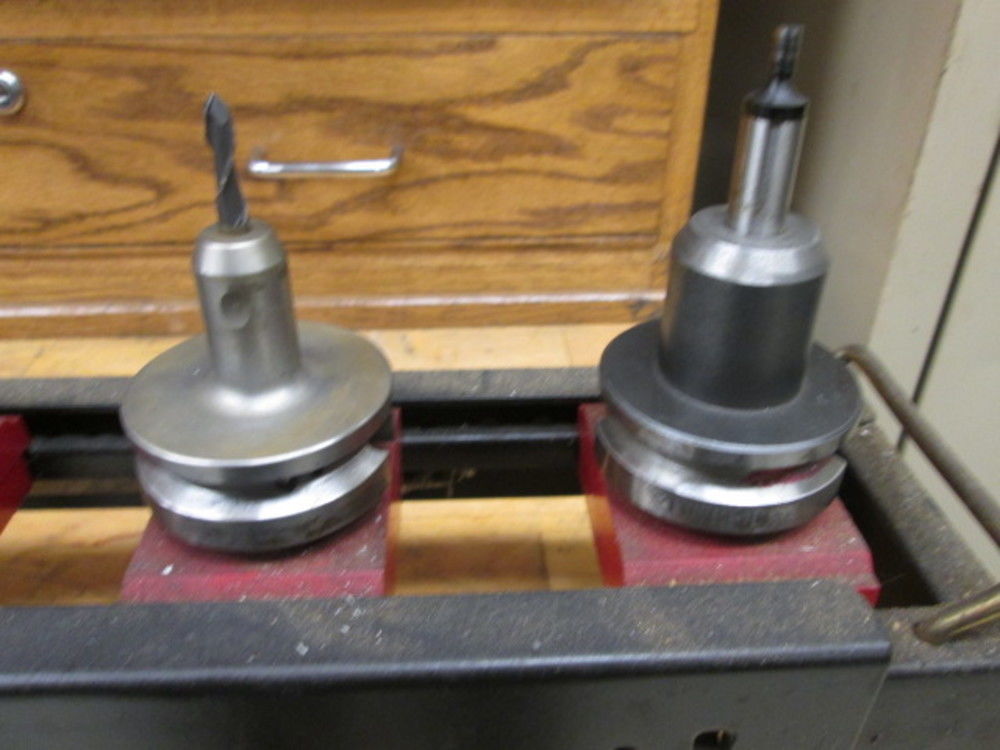 Lot Of 5 BT40 CNC VMC Tool Holders And Tooling Good Overall Condition