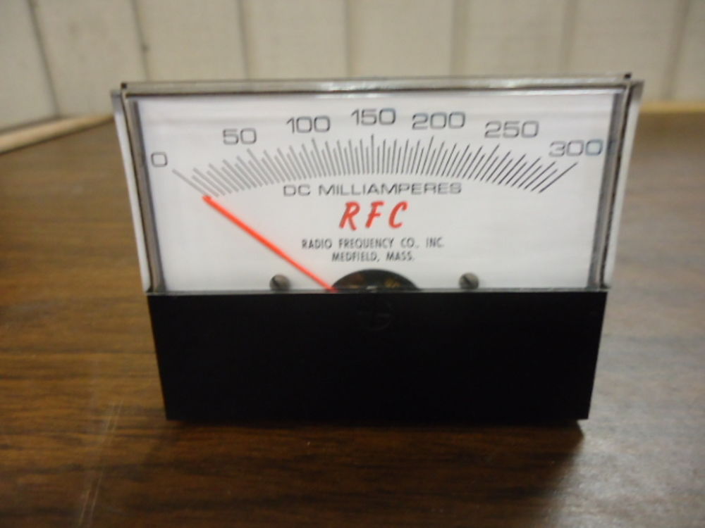 Radio Frequency Co. 300 Milliampere Current Analog Meter For Sale