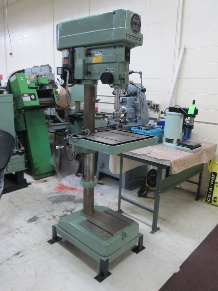 Clausing Belt Driven 11/2Hp 120 Volt 1Ph Drill Press W 18"x 16" Table