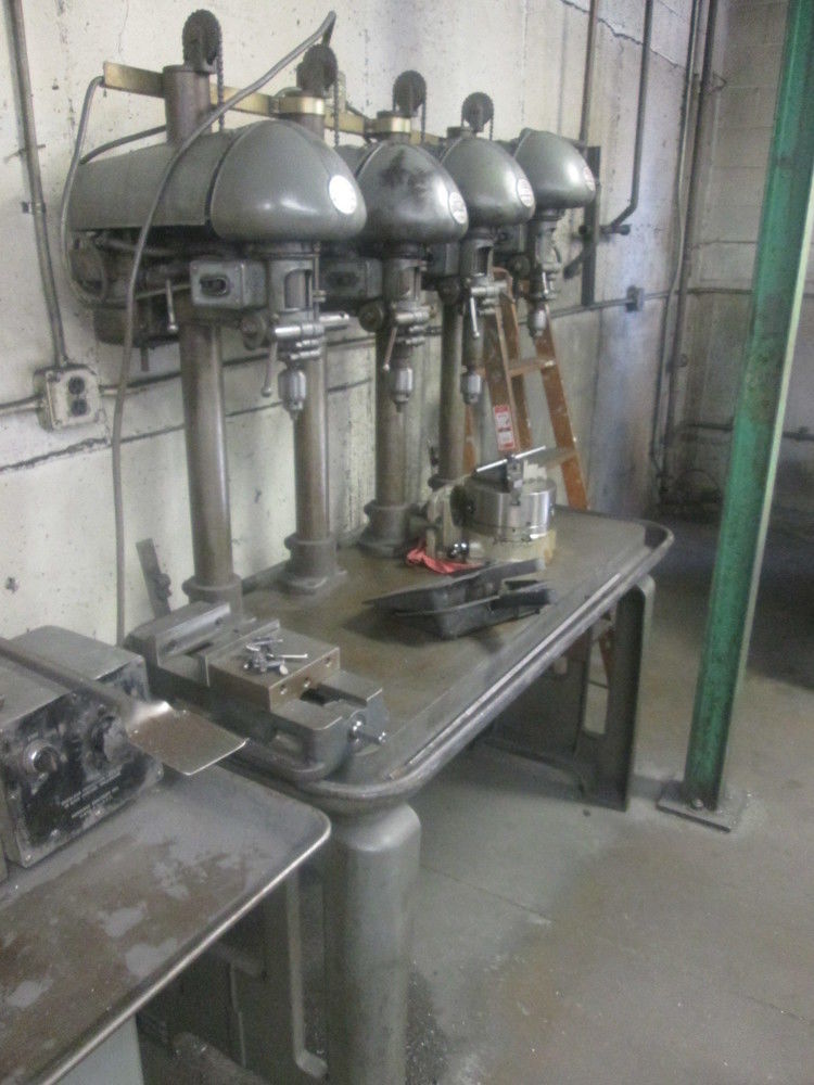 Delta Milwaukee 4Gang Drill Press, 4Speed, Adjustable Height, Good Condition