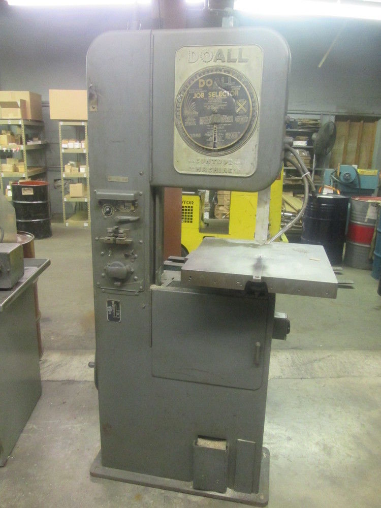 DoAll Model V16 Vertical Band Saw, 9" x 16", 220V, DBW1 Welder, Good