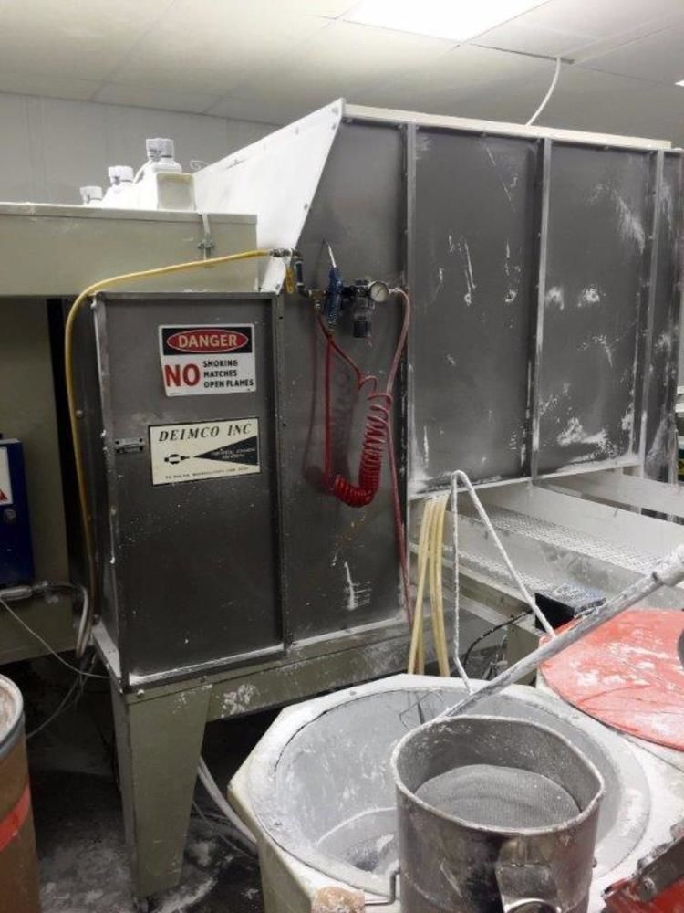 Deimco MD1600 Auto Batch Powder Coating System ITW Gema W/4 Fixed Pos Guns