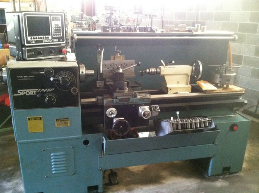 Proto Trak Sport 1745P Dual Axis CNC Lathe W/L2 Control 7.5Hp 2200K