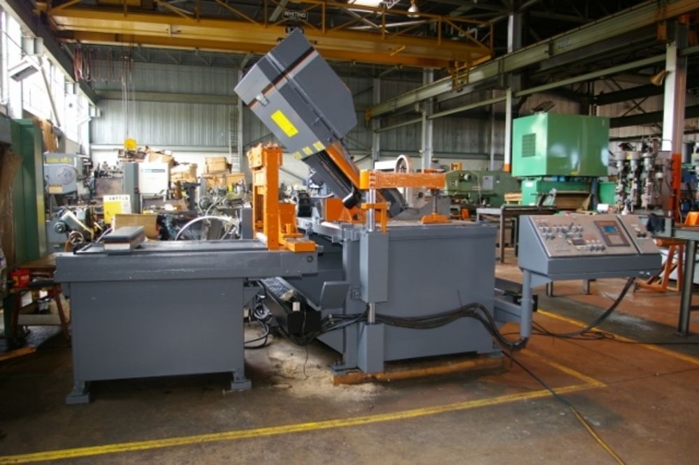 HEM Model VT130HA60 Auto Tilt Frame Vertical Band Saw W/60° Tilt 20