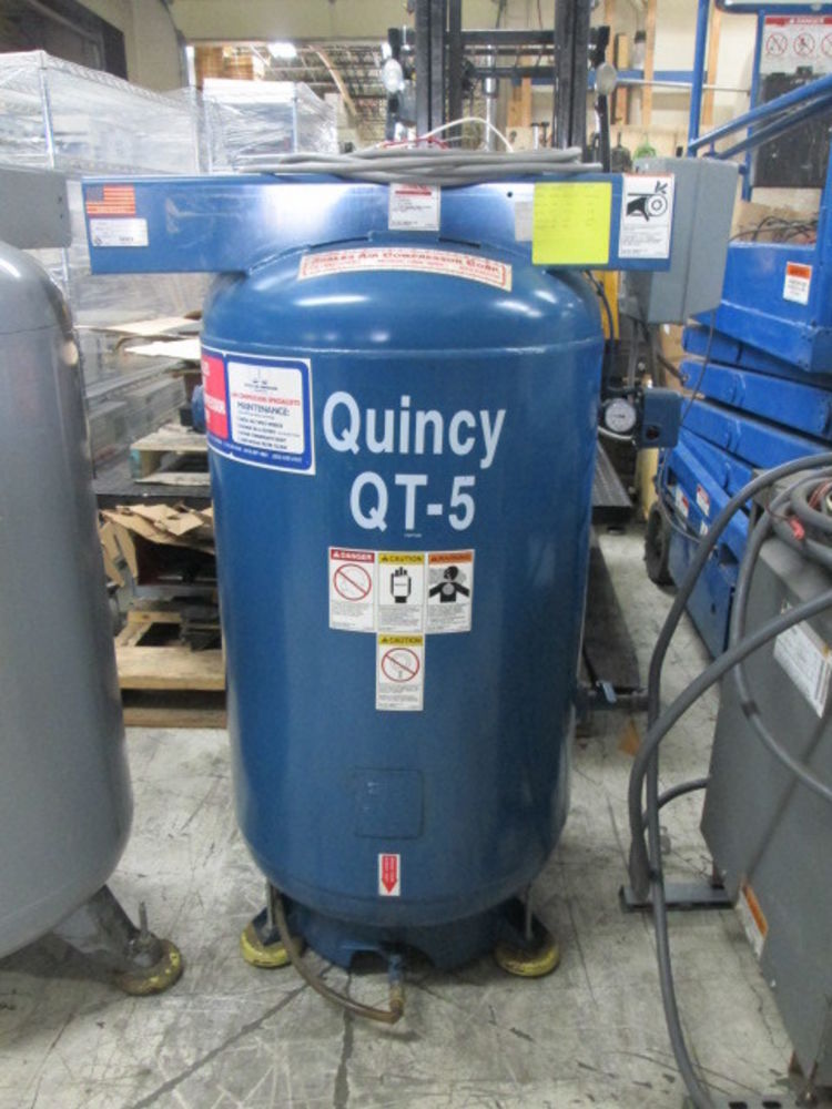 Quincy Model QT5 200 Max Psi Air Compressor Tank W/Bottom Drain Valve