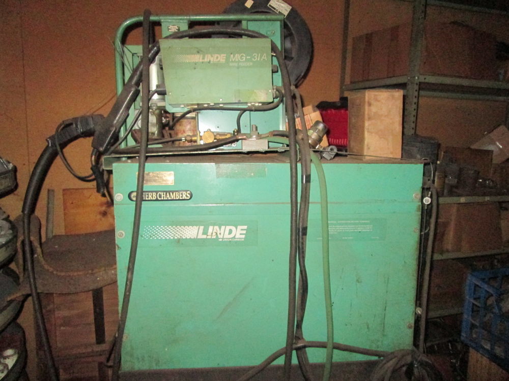 Linde Union MIG31A Welding Wire Feeder W/Analog Stick Cnrtl On Rolling